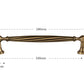 Twisted brass furniture handle, bronze effect