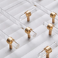 Clear and brushed gold furniture handle