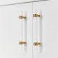 Clear and brushed gold furniture handle