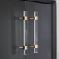Clear and brushed gold furniture handle