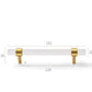 Clear and brushed gold furniture handle