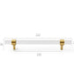 Clear and brushed gold furniture handle