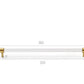 Clear and brushed gold furniture handle
