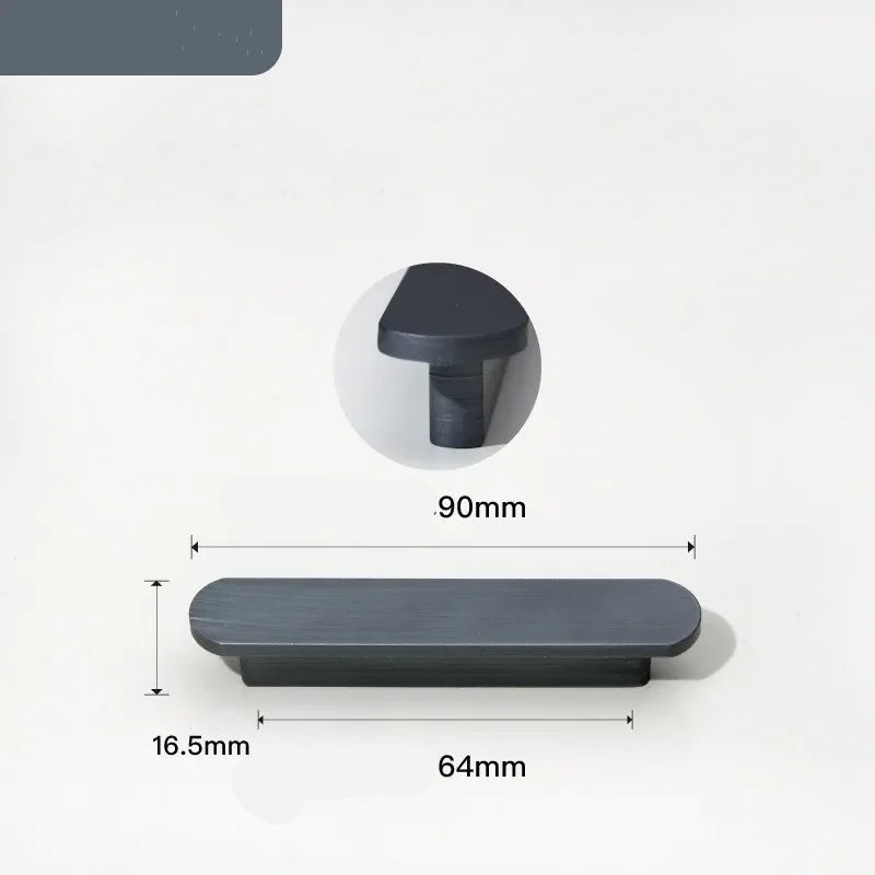 Poignée de meuble ultra-fine Gris anthracite