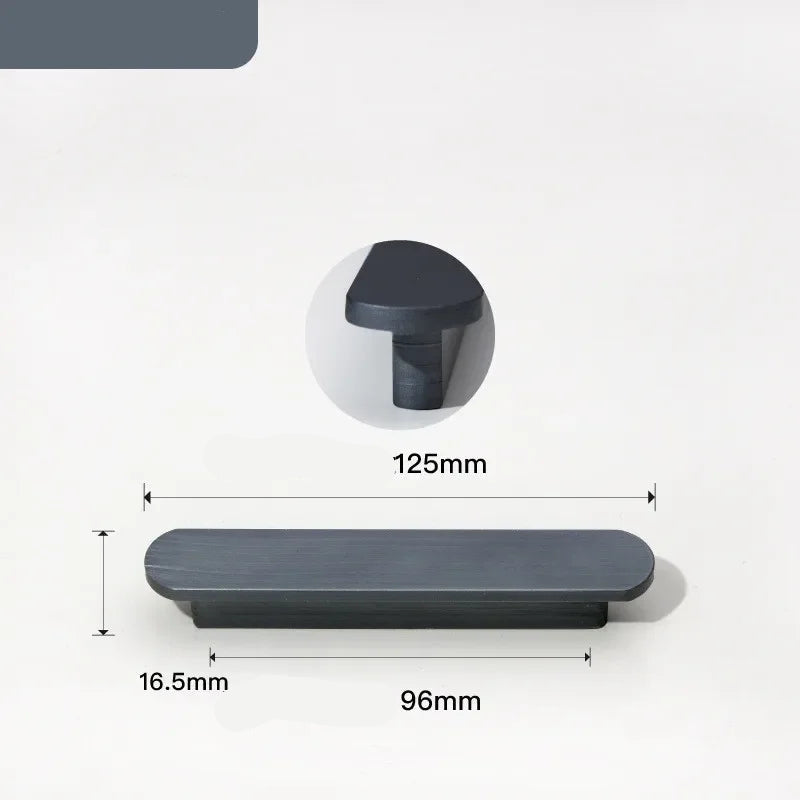 Poignée de meuble ultra-fine Gris anthracite