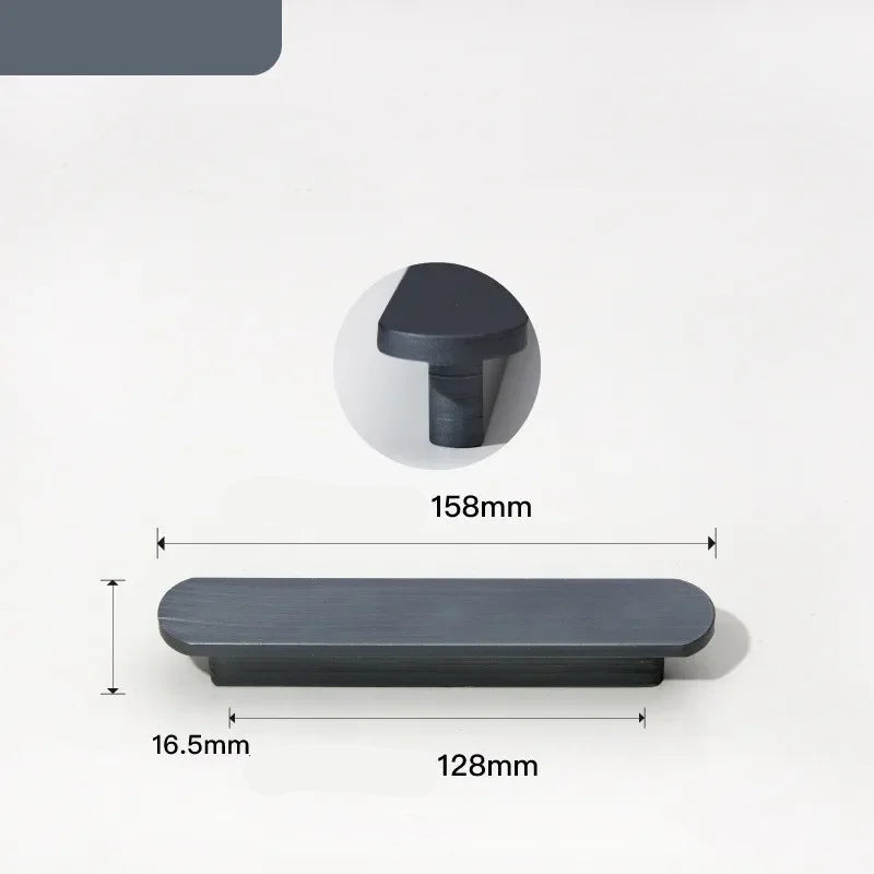 Poignée de meuble ultra-fine Gris anthracite
