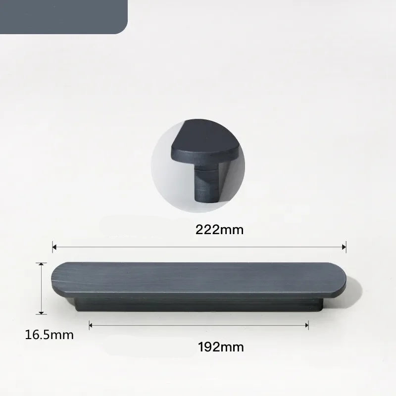 Poignée de meuble ultra-fine Gris anthracite