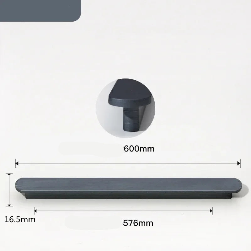 Poignée de meuble ultra-fine Gris anthracite