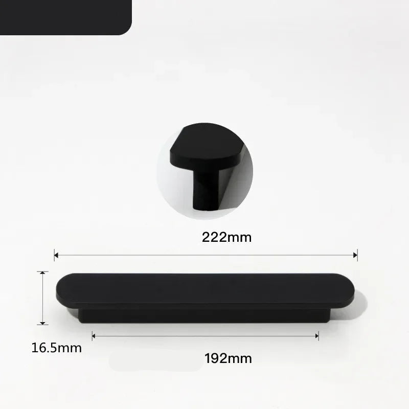 Poignée de meuble ultra-fine noire