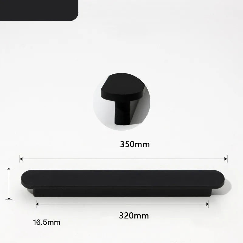 Poignée de meuble ultra-fine noire