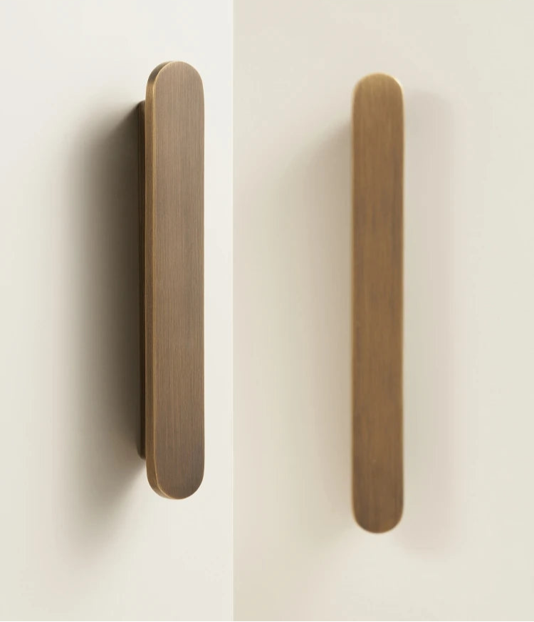 Poignée de meuble ultra plate Bronze brossé