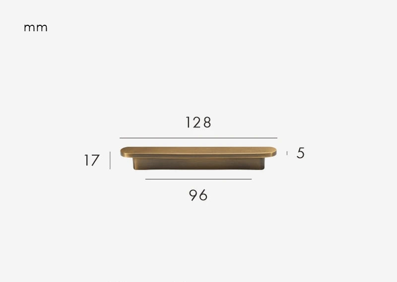 Poignée de meuble ultra plate Bronze brossé