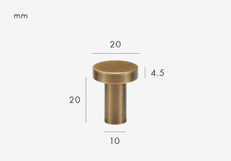 Ultra-flat furniture handle Brushed Gold