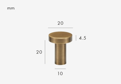 Ultra-flat furniture handle Brushed Gold
