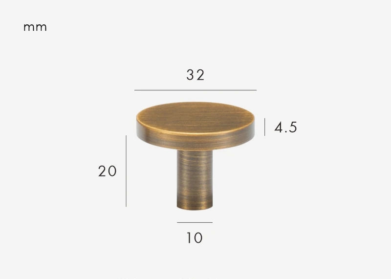 Ultra-flat furniture handle Brushed Gold