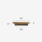 Ultra-flat furniture handle Brushed Gold