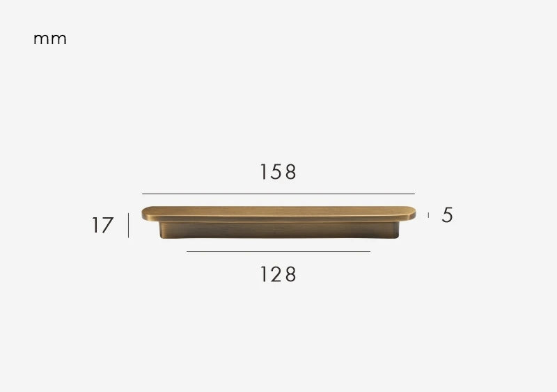 Ultra-flat furniture handle Brushed Gold