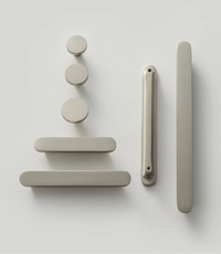Ultra-flat silver furniture handle