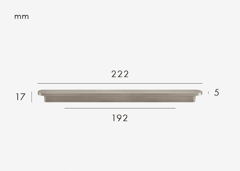 Poignée de meuble ultra plate argenté