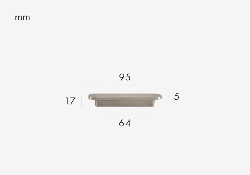 Poignée de meuble ultra plate argenté