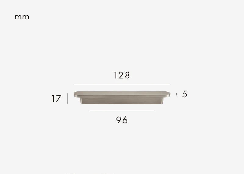 Poignée de meuble ultra plate argenté