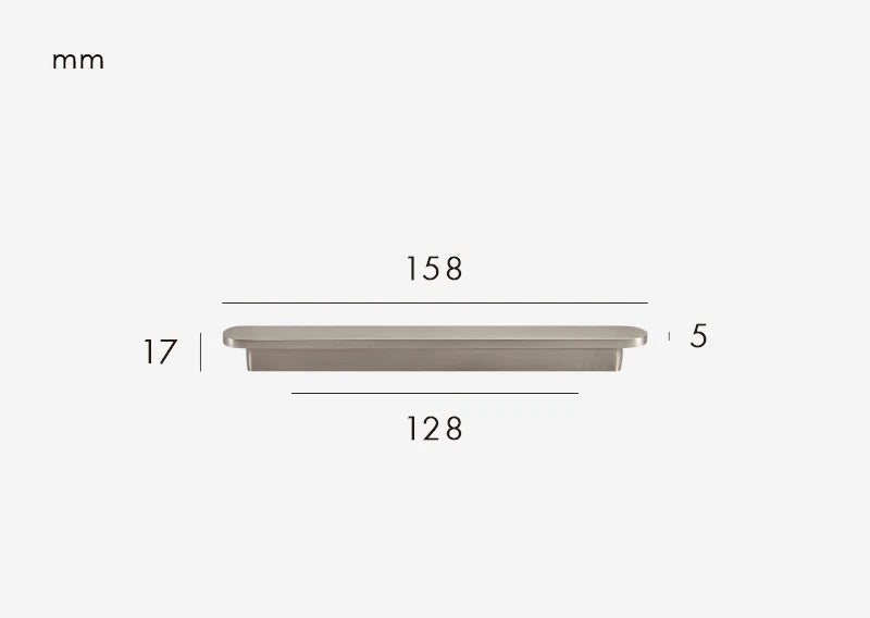 Poignée de meuble ultra plate argenté