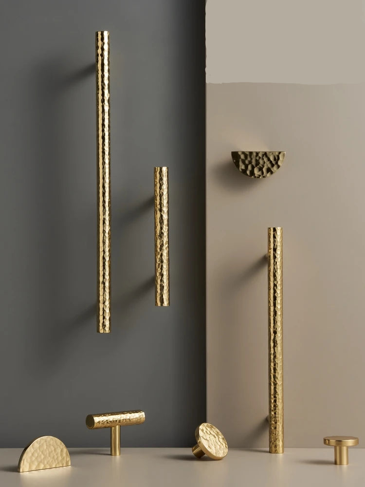 Poignée de porte de meuble en laiton style Or brillant