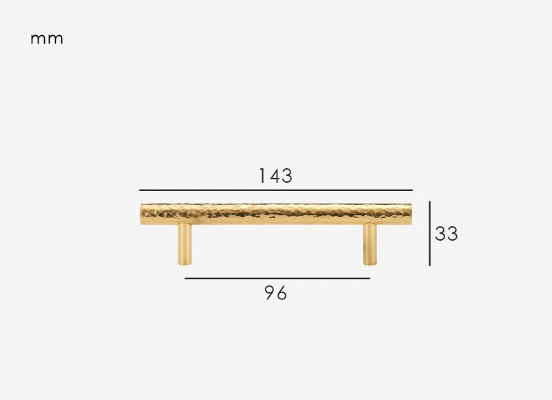 Poignée de porte de meuble en laiton style Or brillant
