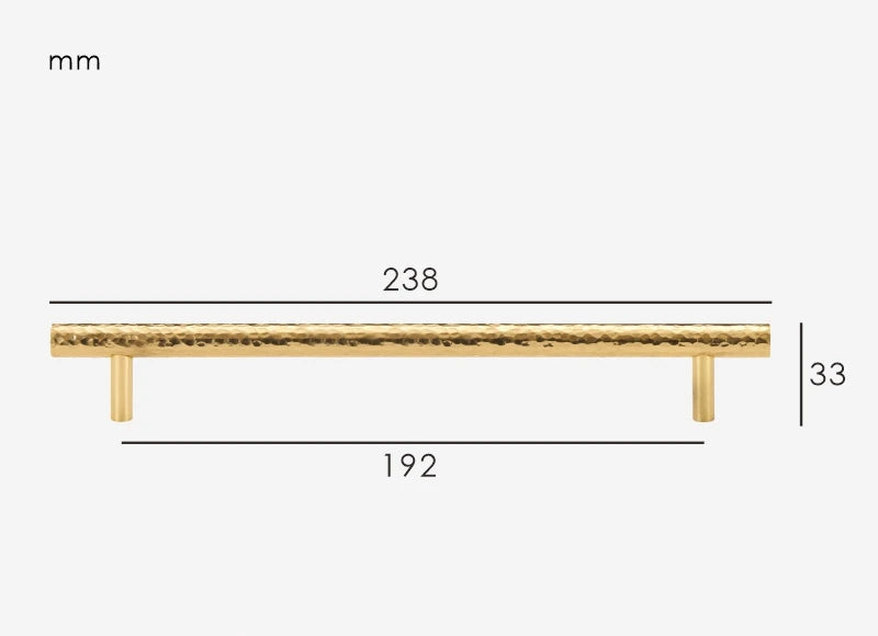 Poignée de porte de meuble en laiton style Or brillant