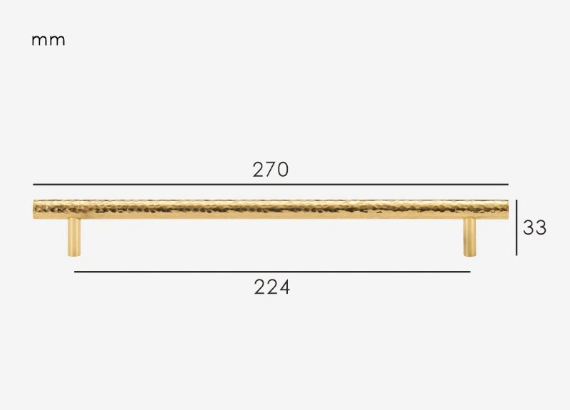 Poignée de porte de meuble en laiton style Or brillant