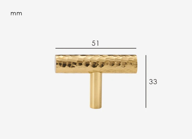 Poignée de porte de meuble en laiton style Or brillant