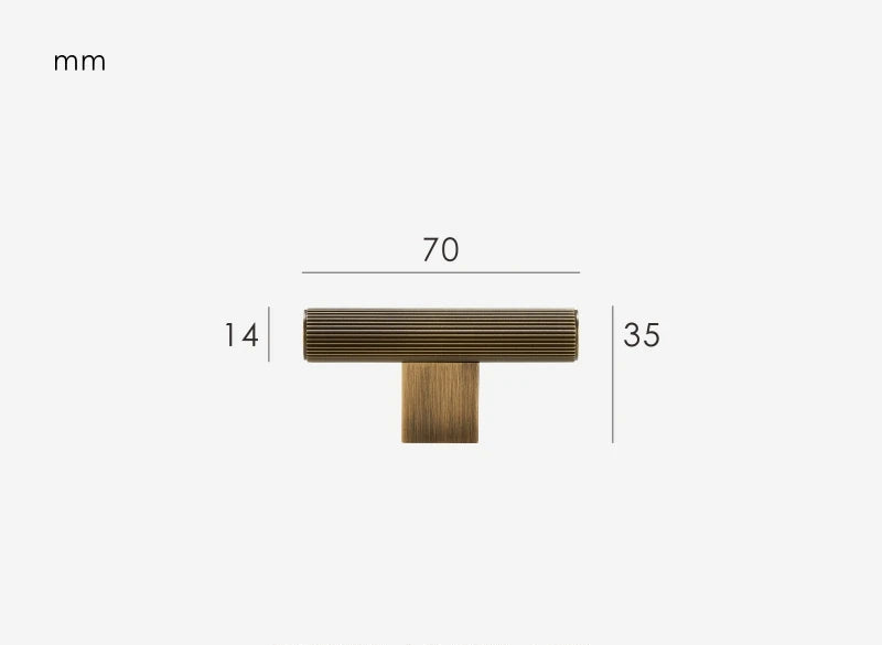 Poignée de porte en laiton style antique