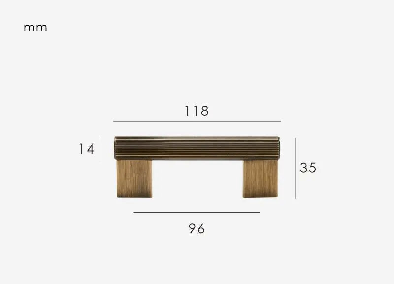 Poignée de porte en laiton style antique