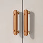 Poignée de porte meuble tiroir en cuir marron