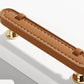 Poignée de porte meuble tiroir en cuir marron