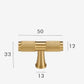 Brass furniture door handle