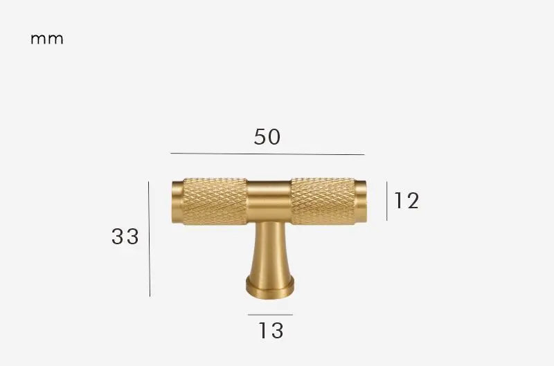 Brass furniture door handle