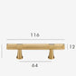 Brass furniture door handle