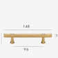 Brass furniture door handle