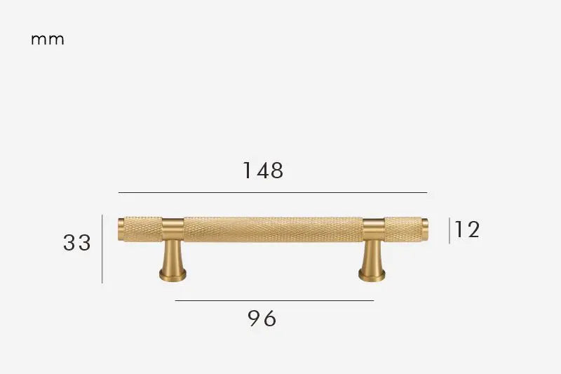 Brass furniture door handle