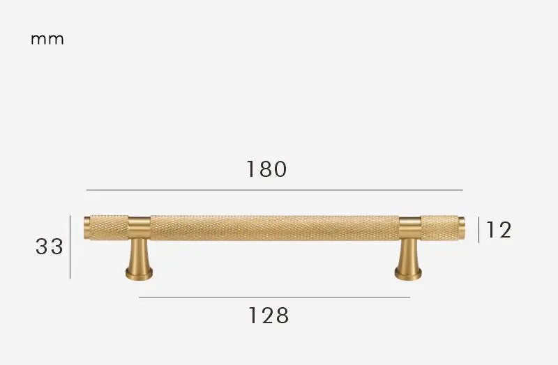 Brass furniture door handle