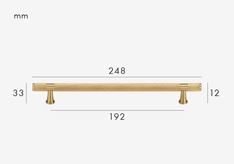Brass furniture door handle