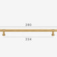 Brass furniture door handle