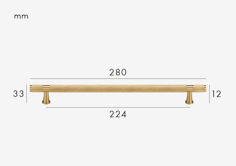 Brass furniture door handle