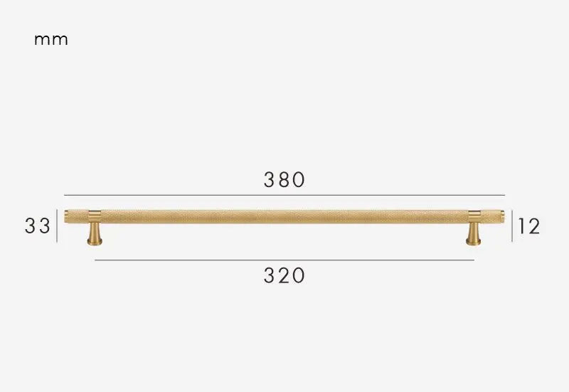 Brass furniture door handle