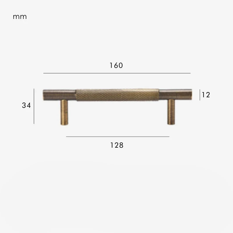 Poignée de porte pour meuble en Laiton Bronze Brossé