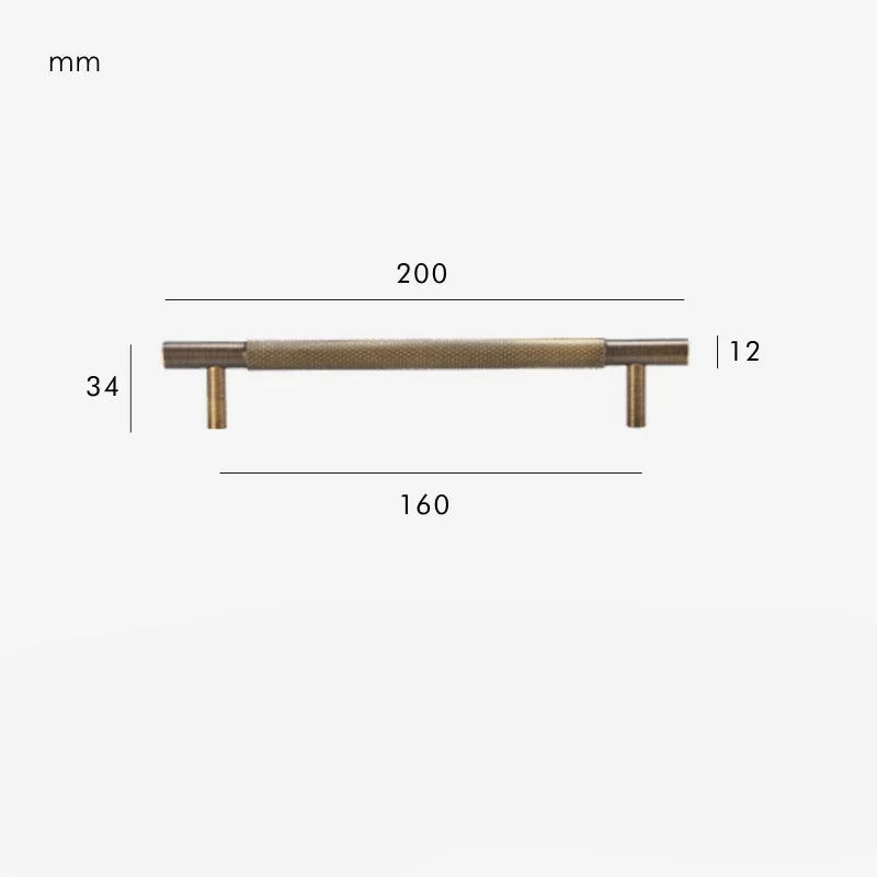 Poignée de porte pour meuble en Laiton Bronze Brossé