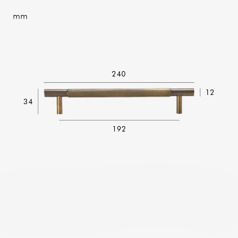 Poignée de porte pour meuble en Laiton Bronze Brossé