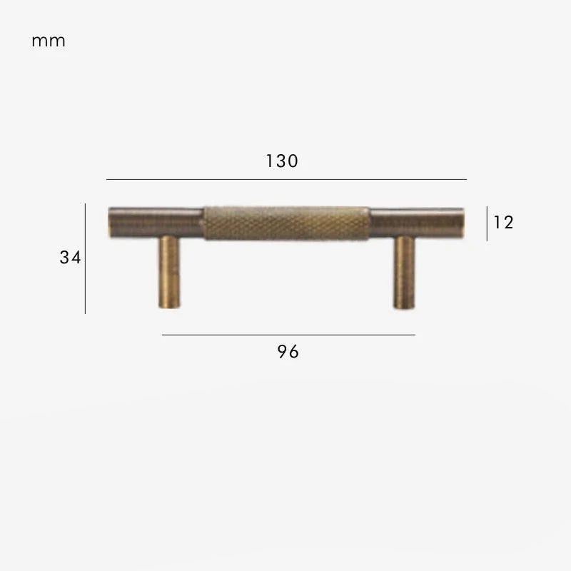 Poignée de porte pour meuble en Laiton Bronze Brossé