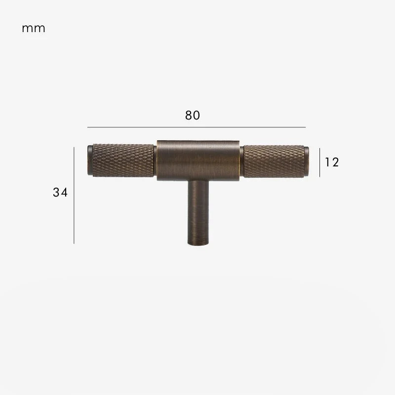 Poignée de porte pour meuble en Laiton Bronze Brossé